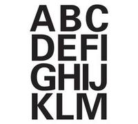 2 Planches Stickers Lettres 25mm Herma Noir G