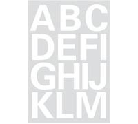 2 Planches Stickers Lettres Blanches Capitales Herma