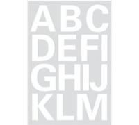 Herma - Lot de 30 lettres autocollantes blanches - 25 mm - Film plastique transparent - Imperméables