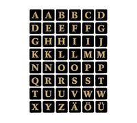 2 planches stickers Lettres Dorées en relief Herma