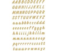 2 Planches Stickers Lettres Dorées Italiques Herma 8mm