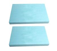 2 plaques de mousse de polyuréthane expansé pour rembourrage de coussins canapés chaises palettes de jardin protection emballage modélisme densité 30 kg/m³, 40 x 40 x 2,5 cm, bleu clair