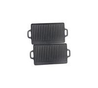 2 plaques-grils de cuisson en fonte - 46 x 23 cm