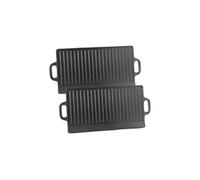 2 plaques-grils de cuisson en fonte - 51 x 23,5 cm
