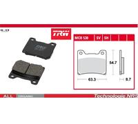 2 Plaquette frein Arrière TRW MCB530 Organique Yamaha XVS 1100 Drag Star Classic
