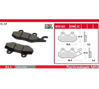 TRW Plaquettes de frein MCB663 – Organique, TÜV homologué