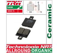 2 Plaquettes frein Arrière TRW Lucas MCB75 Moto Guzzi EV 1100 California,01-