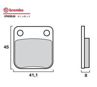 2 Plaquettes frein Avant Brembo 07HO0906 Yamaha YFM 250 Bruin AG01 05-06