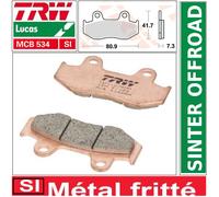 2 Plaquettes frein Avant Métal Fritté TRW MCB534SI Honda XR 250 R (ME06) 84-87
