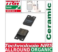 2 Plaquettes frein Avant TRW MCB564 Organic Malaguti CX 50 85 -> /Raid 50 91 -