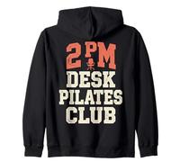2 PM Desk Pilates Club Slump Work Humor Office Sweat à Capuche