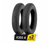 2 Pneu Scooter Moto 3.50-10 51J K303 Kenda Caoutchouc Classique