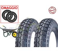 2 PNEUMATIQUES +2 Chambres D’Air Union 3.50-8 Renforcés 4pr Roue Chariot