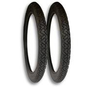 2 Pneumatiques Moto Vintage ECOVELO 2 1/4-17 Diagonale E4 4 Saisons 1