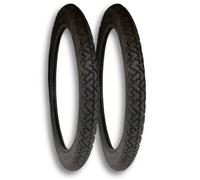 2 Pneumatiques Moto Vintage ECOVELO 2 1/4-17 Diagonale E4 4 Saisons 1
