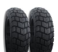 2 pneus 100/90-10 TUBLESS UNION + roulements compatibles avec Piaggio Ape 50 Moto Scooter Pneus renforcés 8PR 61L