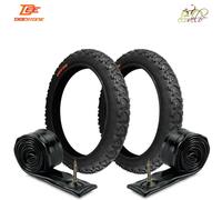 2 Pneus 14 X 1.75 VTT Deestone MTB Bicyclette Enfant + Chambres Noir