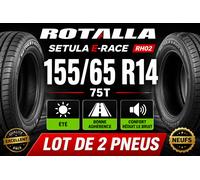 2 Pneus 155/65 R14 75T ROTALLA SETULA E-RACE RH02 Été Neufs