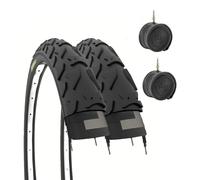 ECOVELO 2 COPERTONI 16 X 1.95 (50-305) + CAMERE, 2 PNEUS 16 X 1.95 (50-305) + Caoutchouc Enfants Unisexes, Noir, 16 X 1.95 -