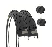 ECOVELO 2 COPERTONI 16 X 1.95 (50-305) + CAMERE, 2 PNEUS 16 X 1.95 (50-305) + Caoutchouc Enfants Unisexes, Noir, 16 X 1.95 -