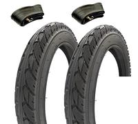 2 Pneus 16 x 2,50 + Chambres à air pour roues ECOVELO 62-305 pour scooter électrique, e-bike, vélo à batterie