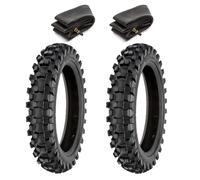 2 Pneus 2.50-10 + Chambres Pneus X Mini Moto Cross Pneus Noueux Roue Minicross
