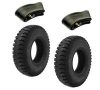 2 pneus 2,50 - 4 avec chambres à air pneus de rechange pour brouette, poussette en caoutchouc antidérapant 4 P.R.