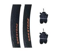 2 pneus + 2 chambres à air 700 x 25 C (25-622) Deestone ON OFF ROAD, Course, Gravel Bike D839 Noir | Pneus routiers en caoutchouc