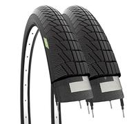 Ecovelò Caoutchouc Noirs 2 pneus 20 x 1,75 (47-406) pour vélo Graziella City BMX Adulte Unisexe, Taille Unique