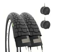 ECOVELO 2 Copertoni 20 X 1.95 (50-406) + Camere 2 pneus 20 x 1,95 Chambres Adulte Unisexe, Noir, 20
