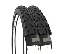 2 Pneus 20 x 2,00 (50 - 406) Pneus Tressés Vélo VTT BMX Vélo 20" pour Enfant, Noir