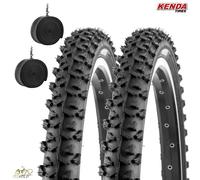 2 Pneus 20X1.75 + Chambres Pneumatiques VTT/Ville 20" KENDA Noir 40mm