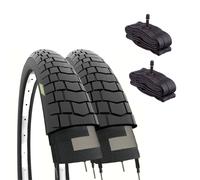 2 Pneus 20X1.95 (50-406) Pneu BMX Velo BMX Noir + Chambres Valve Schrader