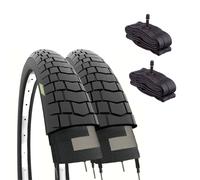 2 Pneus 20X1.95 (50-406) Pneus Vélo BMX Pneus + Chambres Vanne Schrader