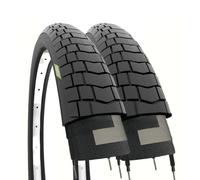 2 Pneus 20X1.95 (50-406) Slick Route Pneus pour BMX, Vélo de Ville, Enfant, Vélo de 20 Pouces, Noir