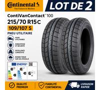 2 Pneus 215/70 R15C 109/107S CONTINENTAL ContiVanContact 100 Utilitaire