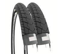 2 Pneus 24 X 1.75 (47-507) Noirs Route Citybike Enfant Femme