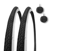 2 pneus 26 x 1 3/8 (37-590) + chambres pneumatiques en caoutchouc bianconeri pour ville hollandaise route VINTAGE