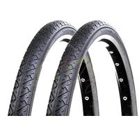 2 Pneus 26 x 1.40 (37-559) 650 x 38A I Pour City Bike, Route Slick, Adulte | Pneus Route Noir Caoutchouc Vélo