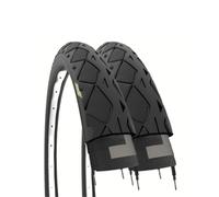 Ecovelò 26 x 1,50 (40 - 559) Slick Pneus VTT vélo Hybride 2 (40-559) Adulte Unisexe, Noir, Taille Unique