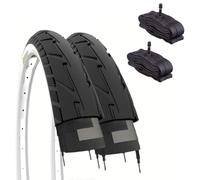 Ecovelo 26bne pneus vélo Adulte Unisexe, Blanconero, 26x1.75