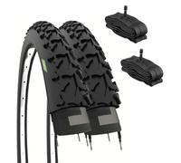 Ecovelò 2 pneus VTT tasselés 26 x 1,90 (50-559) + chambres – pour adulte