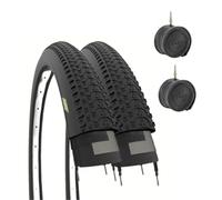 Ecovelò – Pneu VTT 26 x 1,95 (50-559) + 2 chambres à air – Noir, Mixte Enfant