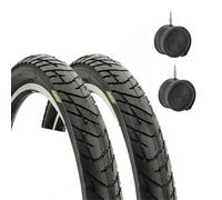 2 pneus 26 x 2,125 (57-559) + Chambres à air | Pneus Slick pour Cruiser Bike Chopper Vélo Hybride