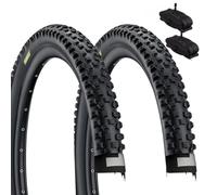 2 pneus 29 x 2,25 (57-622) + Chambres à air amérique Pneus de vélo VTT 29 Pouces pour VTT avec Protection Anti-crevaison - Idéal pour Les chemins Hors Route