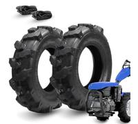 2 pneus 4.00-8 TM + chambres à air renforcées 4PR caoutchouc roues pour usage agricole Tracteur automobile tondeuse