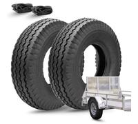 2 Pneus 4.80/4.00-8 Renforcés 4PR Pneus Pneus pour Roues Chariot Remorque Bateau