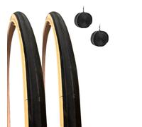 ECOVELO 2 pneus 700 x 28 C + Chambres Adulte Unisexe, Noir Para, 700X28