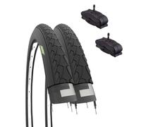 ECOVELO 2 pneus 700 x 35 C + Chambres américaines Adulte Unisexe, Nero, 700X35