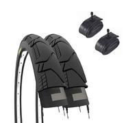 2 Pneus 700X45 C + Chambres America Pneumatiques Demi Slick Gravel Vélo Adulte